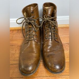 Frye Men's Tan Leather Lace-Up Boots